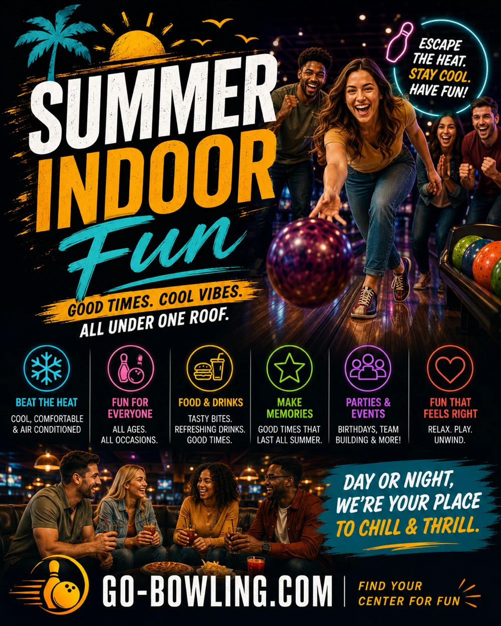 Summer bowling at Championship Lanes - Anderson